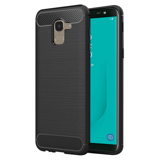 Ovitek za Samsung Galaxy J6 J600, Techsuit, Karbon, Črn