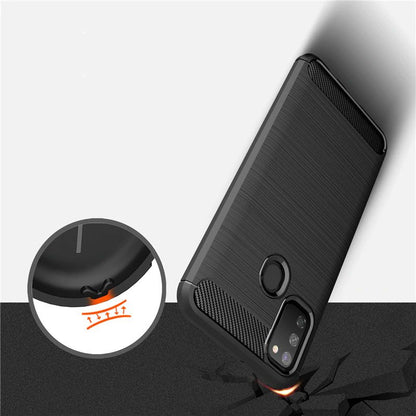 Ovitek za Samsung Galaxy M21 M215 / M30s M307, Techsuit, Karbon, Črn