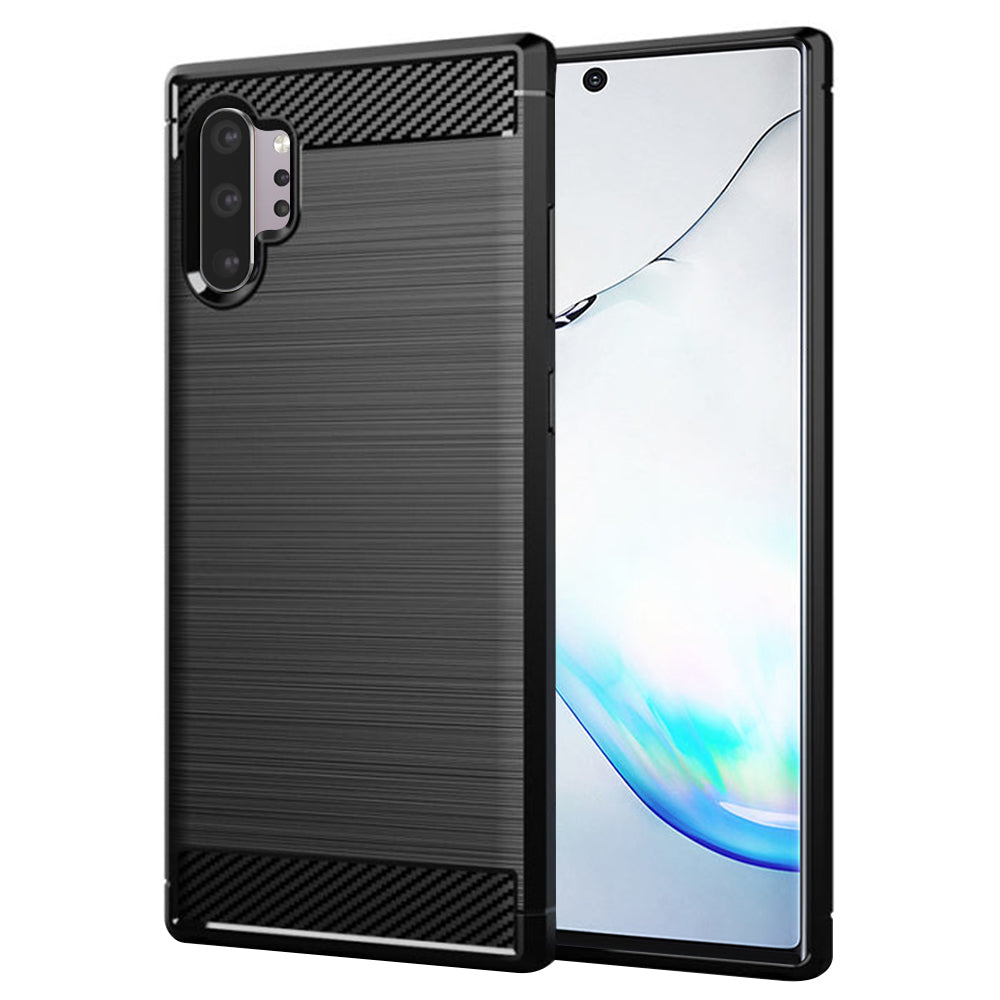 Ovitek za Samsung Galaxy Note 10+ 5G N976 / Note 10+ N975, Techsuit, Karbon, Črn