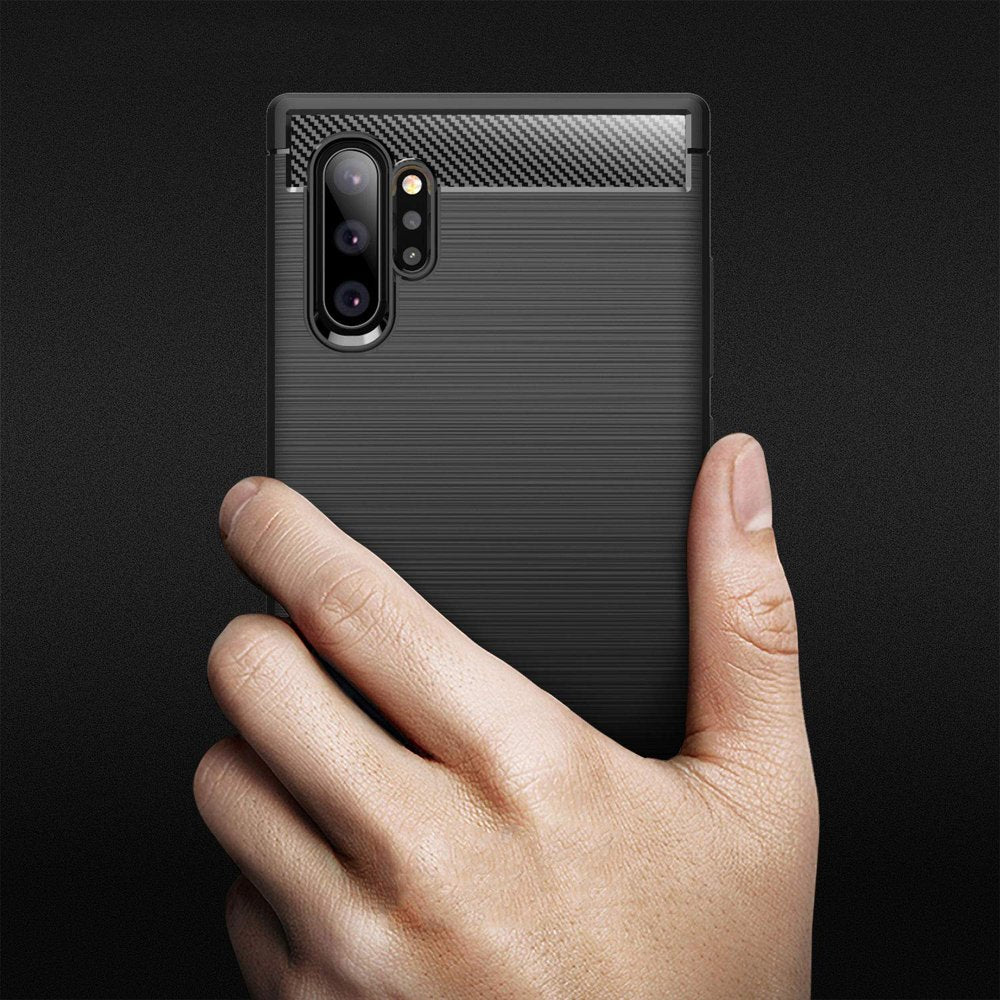 Ovitek za Samsung Galaxy Note 10+ 5G N976 / Note 10+ N975, Techsuit, Karbon, Črn