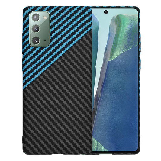 Case for Samsung Galaxy Note 20 5G N981 / Note 20 N980, Techsuit, Carbonite FiberShell, Black Blue
