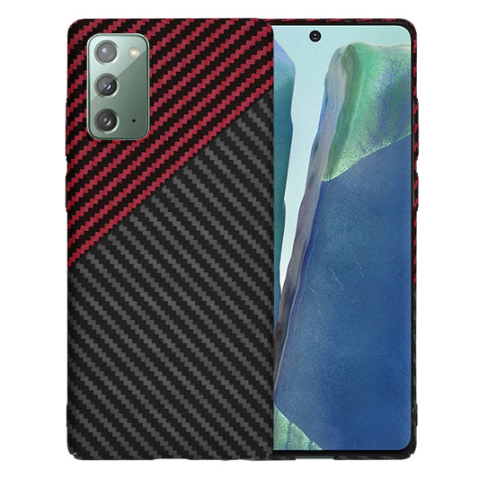 Ovitek za Samsung Galaxy Note 20 5G N981 / Note 20 N980, Techsuit, Carbonite FiberShell, Črno Rdeč