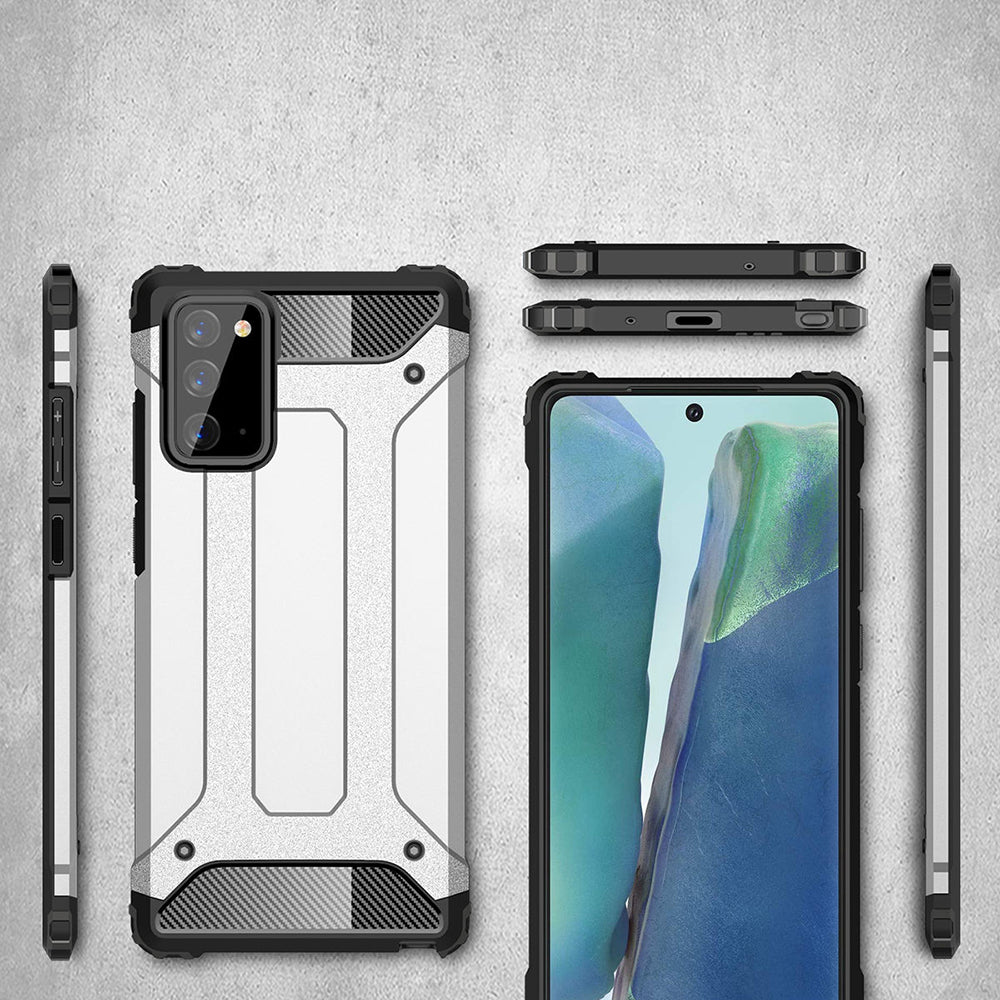 Ovitek za Samsung Galaxy Note 20 5G N981 / Note 20 N980, Techsuit, Hybrid Armor, Črn