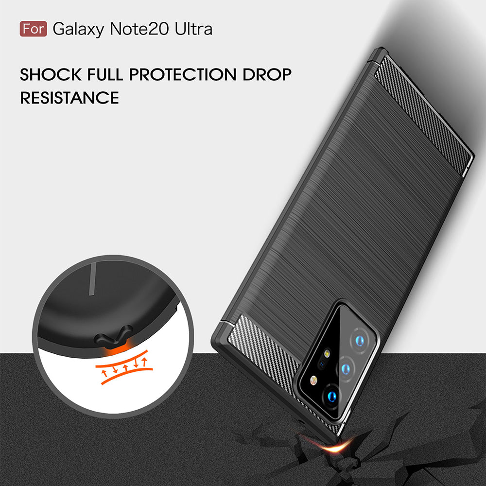 Ovitek za Samsung Galaxy Note 20 Ultra 5G N986 / Note 20 Ultra N985, Techsuit, Karbon, Črn