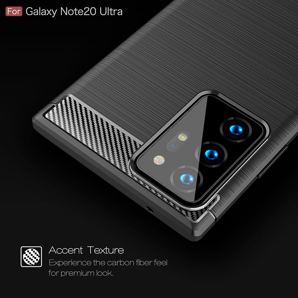 Ovitek za Samsung Galaxy Note 20 Ultra 5G N986 / Note 20 Ultra N985, Techsuit, Karbon, Črn