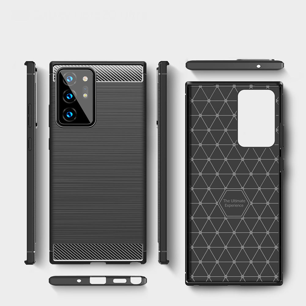 Ovitek za Samsung Galaxy Note 20 Ultra 5G N986 / Note 20 Ultra N985, Techsuit, Karbon, Črn