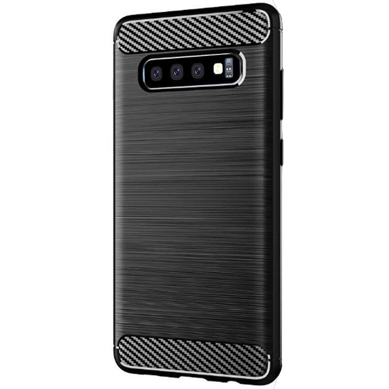 Ovitek za Samsung Galaxy S10 G973, Techsuit, Karbon, Črn