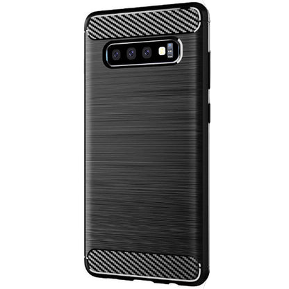 Ovitek za Samsung Galaxy S10 G973, Techsuit, Karbon, Črn