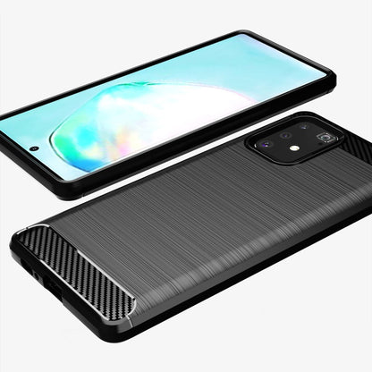 Ovitek za Samsung Galaxy S10 Lite G770, Techsuit, Karbon, Črn