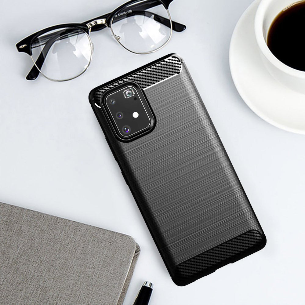 Ovitek za Samsung Galaxy S10 Lite G770, Techsuit, Karbon, Črn