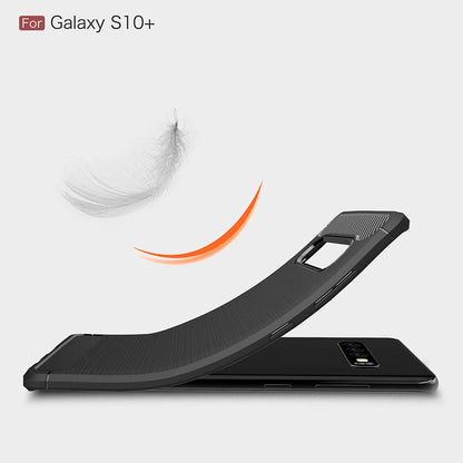 Ovitek za Samsung Galaxy S10+ G975, Techsuit, Karbon, Črn