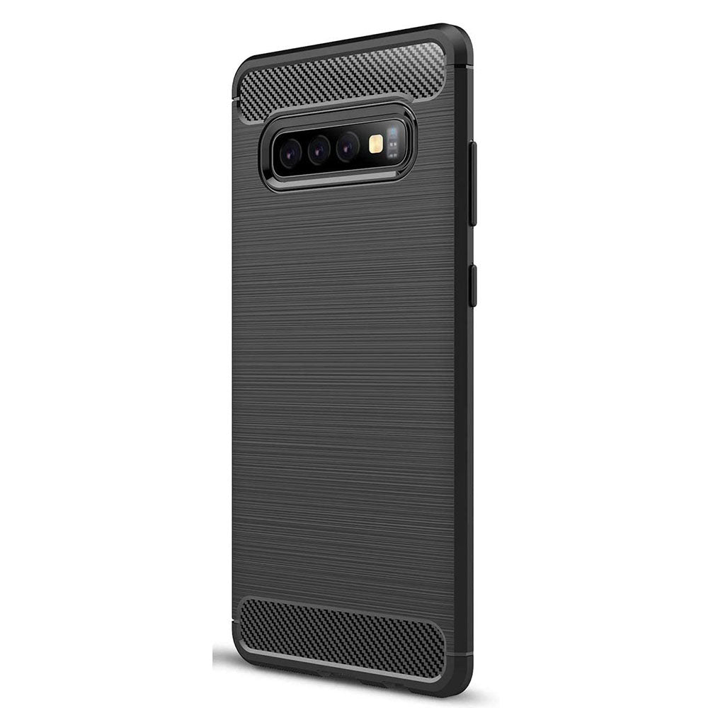 Ovitek za Samsung Galaxy S10+ G975, Techsuit, Karbon, Črn