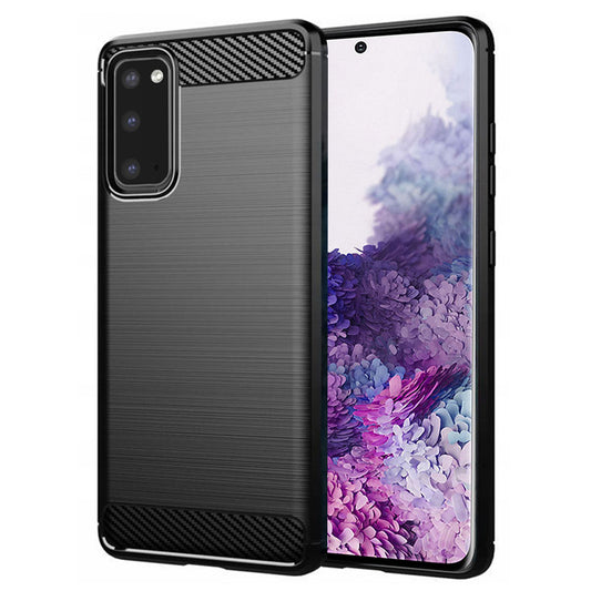 Ovitek za Samsung Galaxy S20 5G G981 / S20 G980, Techsuit, Karbon, Črn