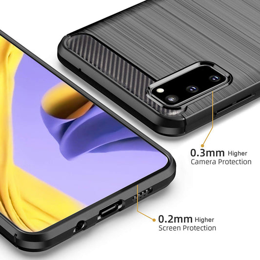 Ovitek za Samsung Galaxy S20 5G G981 / S20 G980, Techsuit, Karbon, Črn