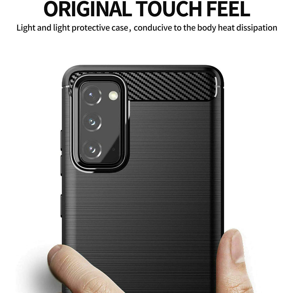 Ovitek za Samsung Galaxy S20 FE 2022 G781 / S20 FE 5G G781 / S20 FE G780, Techsuit, Karbon, Črn