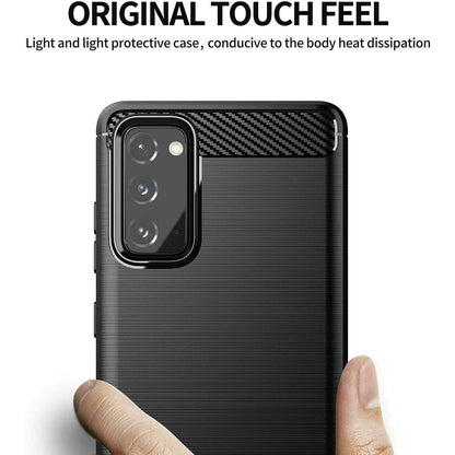 Ovitek za Samsung Galaxy S20 FE 2022 G781 / S20 FE 5G G781 / S20 FE G780, Techsuit, Karbon, Črn