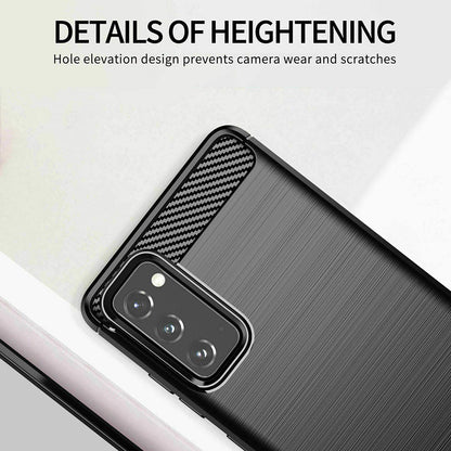 Ovitek za Samsung Galaxy S20 FE 2022 G781 / S20 FE 5G G781 / S20 FE G780, Techsuit, Karbon, Črn