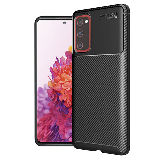 Ovitek za Samsung Galaxy S20 FE 2022 G781 / S20 FE 5G G781 / S20 FE G780, Techsuit, CarbonFiber, Črn