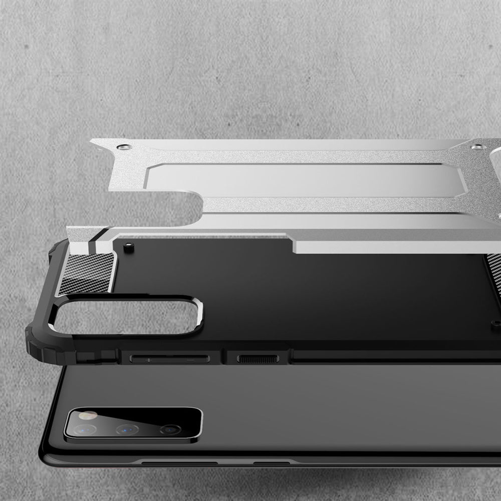 Ovitek za Samsung Galaxy S20 FE 2022 G781 / S20 FE 5G G781 / S20 FE G780, Techsuit, Hybrid Armor, črn
