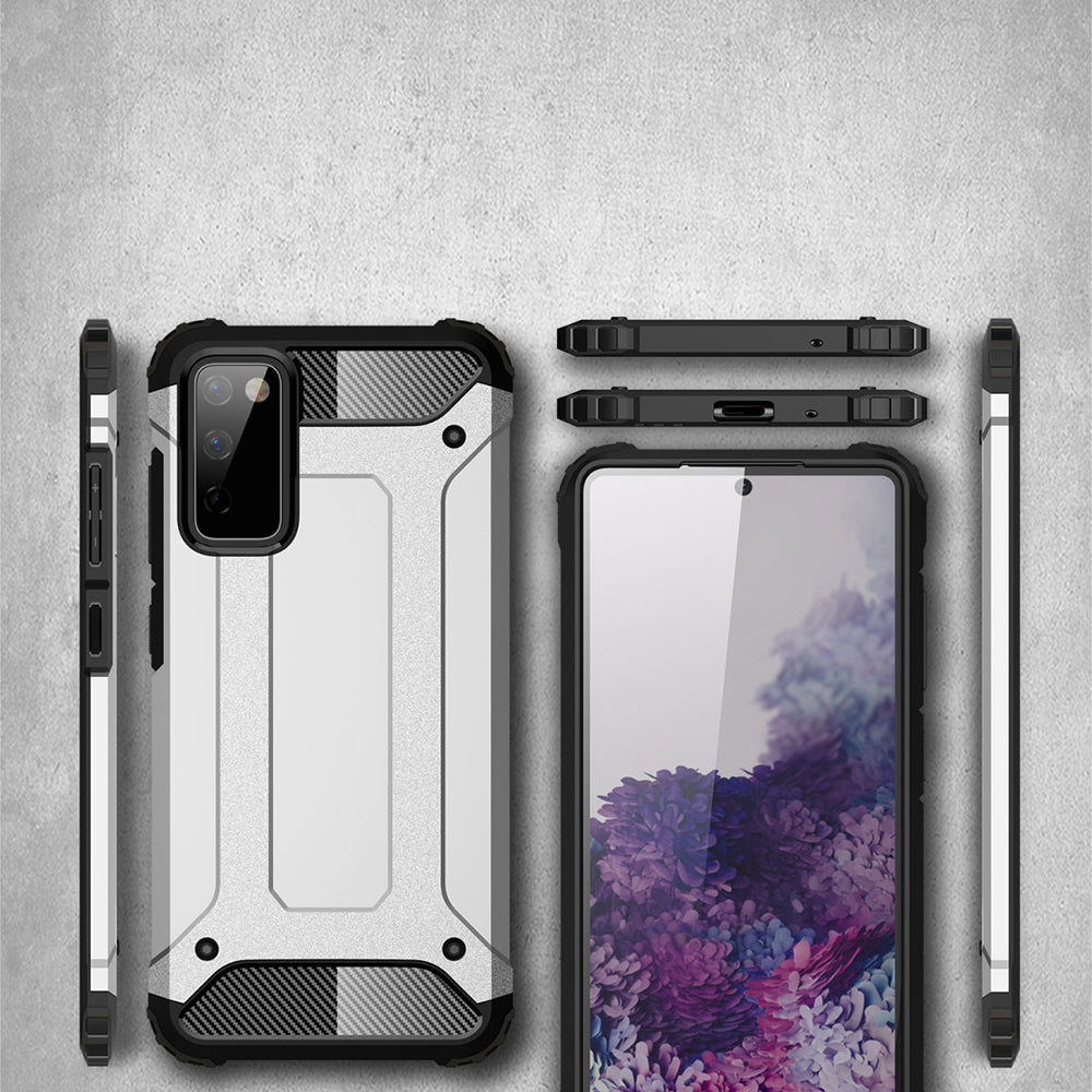 Ovitek za Samsung Galaxy S20 FE 2022 G781 / S20 FE 5G G781 / S20 FE G780, Techsuit, Hybrid Armor, črn