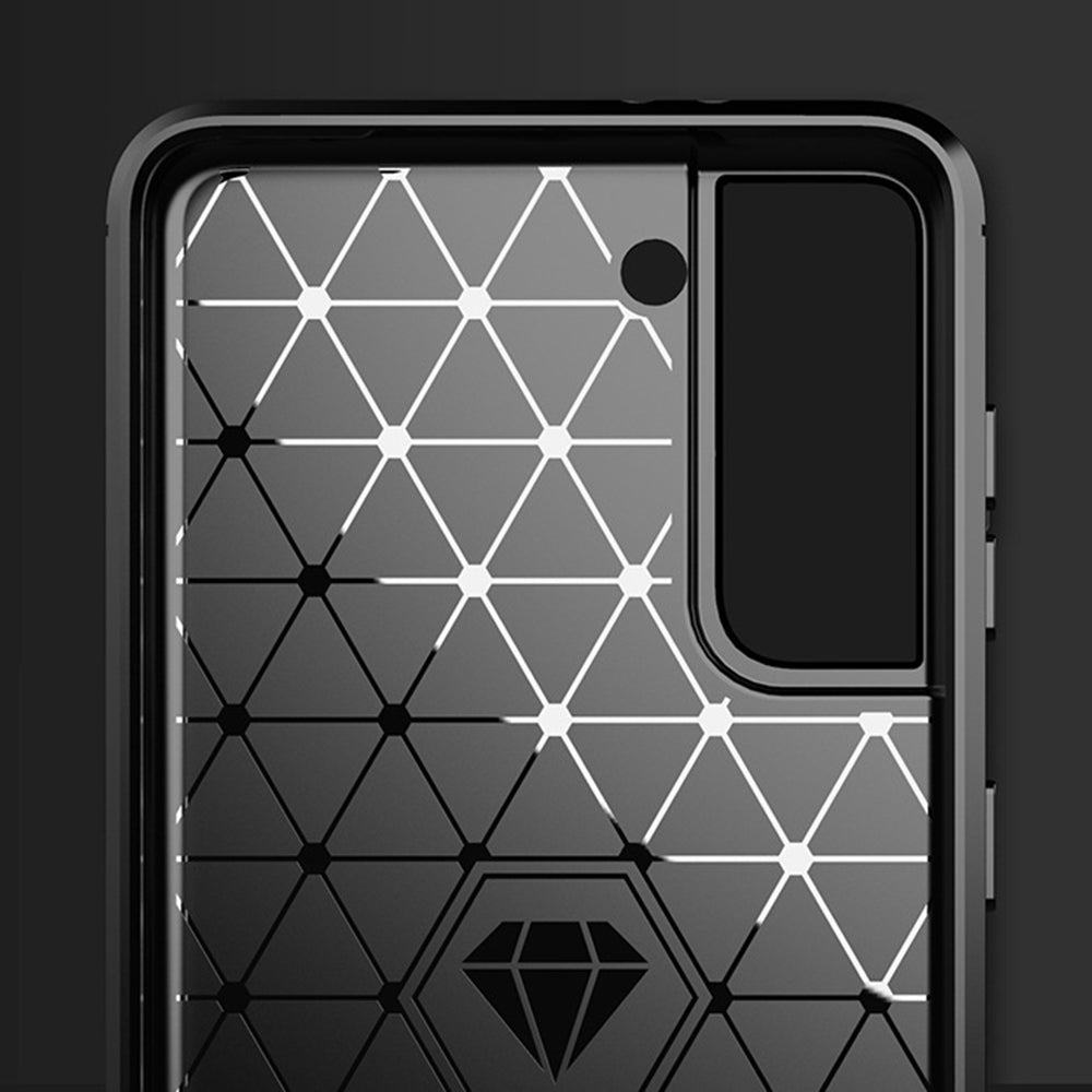 Case for Samsung Galaxy S21 5G G991, Techsuit, Carbon, Black