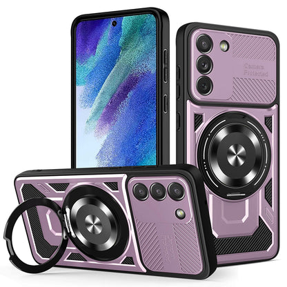 Ovitek za Samsung Galaxy S21 FE 5G G990, Techsuit, RuggedCam, Vijoličen