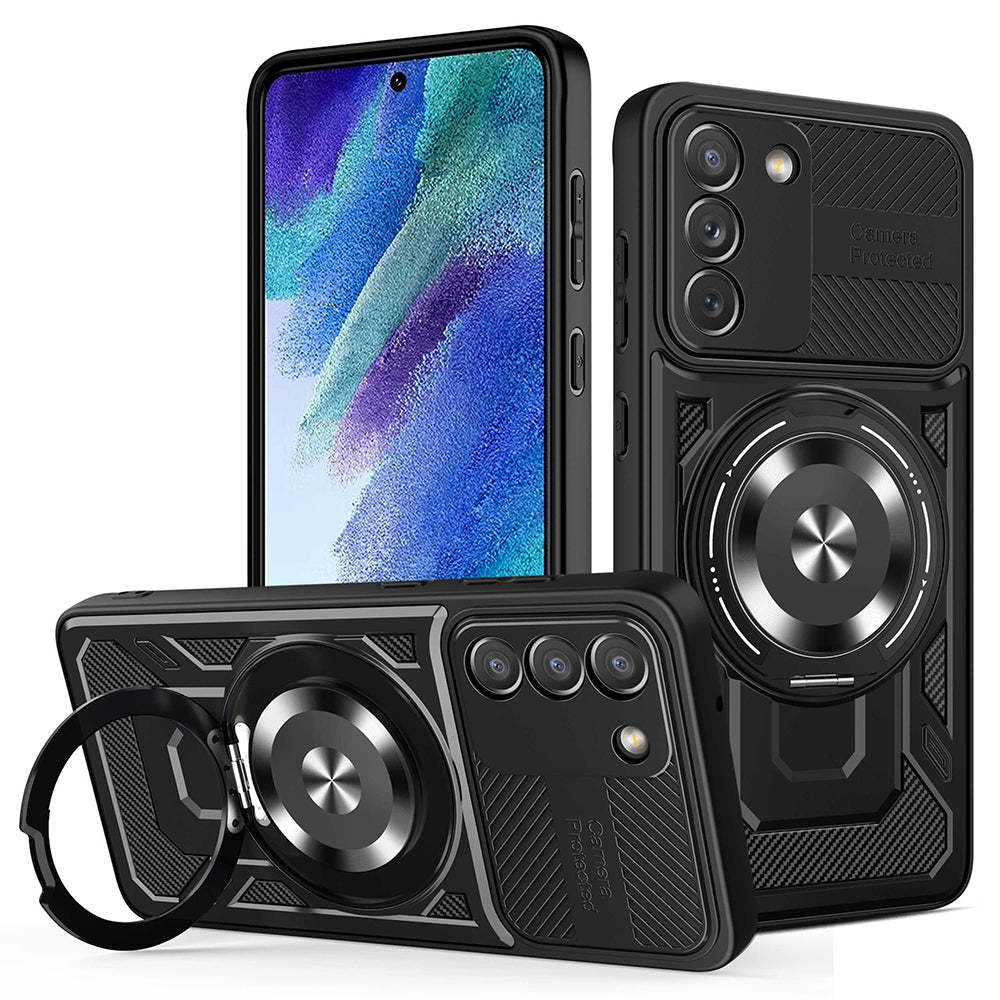 Ovitek za Samsung Galaxy S21 FE 5G G990, Techsuit, RuggedCam, Črn