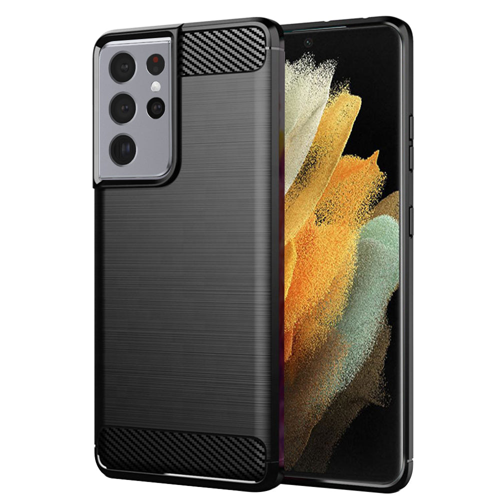 Case for Samsung Galaxy S21 Ultra 5G G998, Techsuit, Carbon, Black