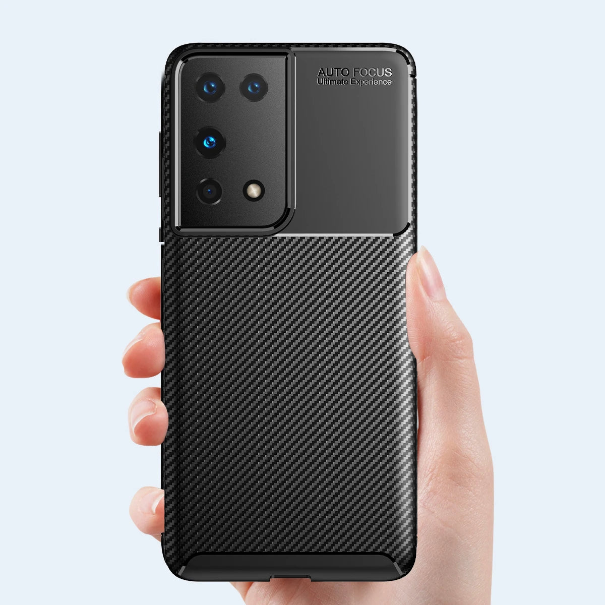 Case for Samsung Galaxy S21 Ultra 5G G998, Techsuit, CarbonFiber, Black