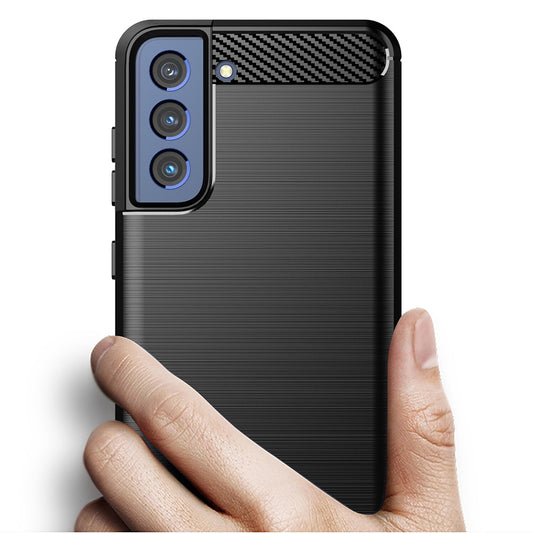 Ovitek za Samsung Galaxy S22 5G S901, Techsuit, Karbon, Črn
