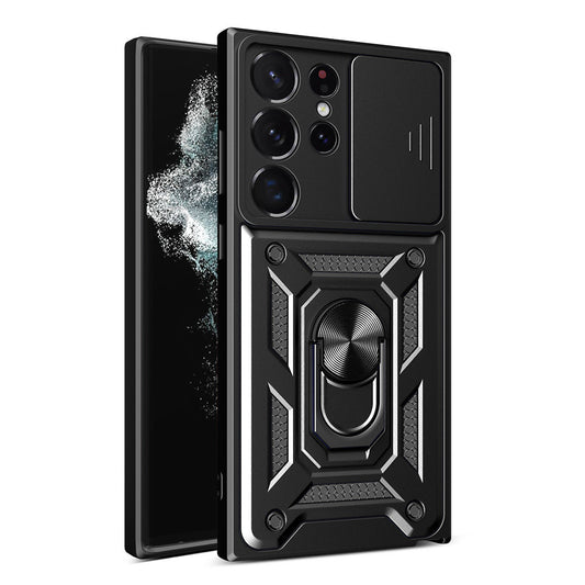 Ovitek za Samsung Galaxy S22 Ultra 5G S908, Techsuit, CamShield, Črn
