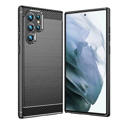 Ovitek za Samsung Galaxy S22 Ultra 5G S908, Techsuit, Karbon, Črn