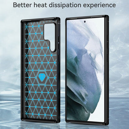 Ovitek za Samsung Galaxy S22 Ultra 5G S908, Techsuit, Karbon, Črn