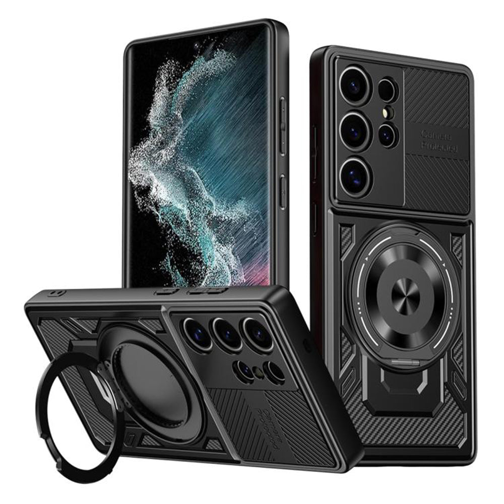 Ovitek za Samsung Galaxy S22 Ultra 5G S908, Techsuit, RuggedCam, Črn