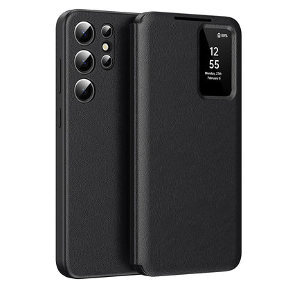 Ovitek za Samsung Galaxy S22 Ultra 5G S908, Techsuit, SmartView, Črn