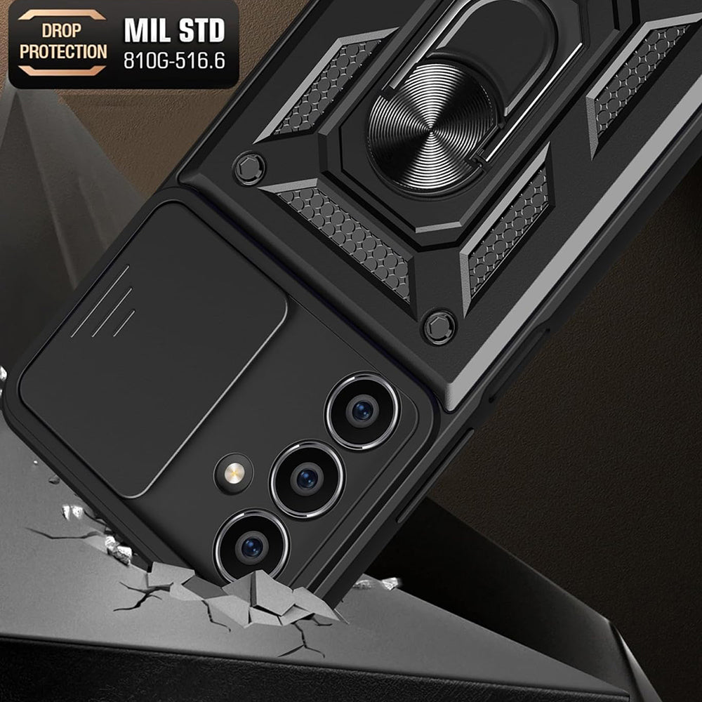 Ovitek za Samsung Galaxy S23 FE S711, Techsuit, CamShield, Črn