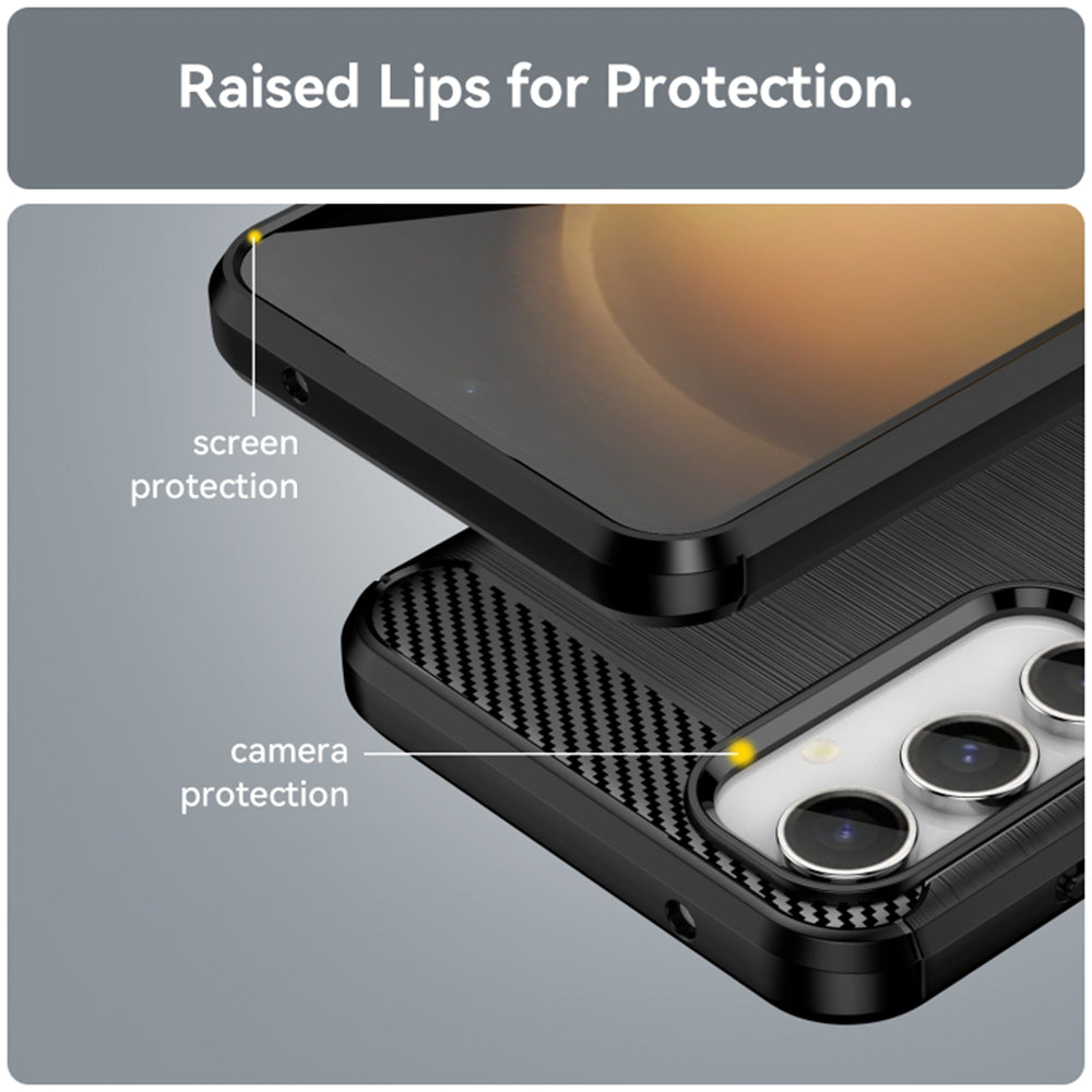 Ovitek za Samsung Galaxy S23 FE S711, Techsuit, Karbon, Črn