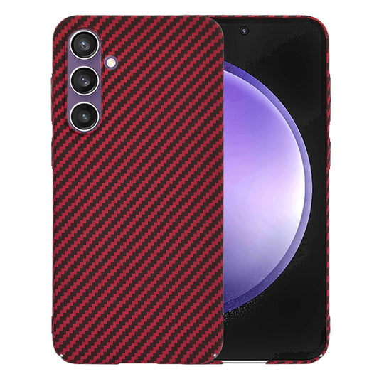 Ovitek za Samsung Galaxy S23 FE S711, Techsuit, Carbonite FiberShell, Rdeč