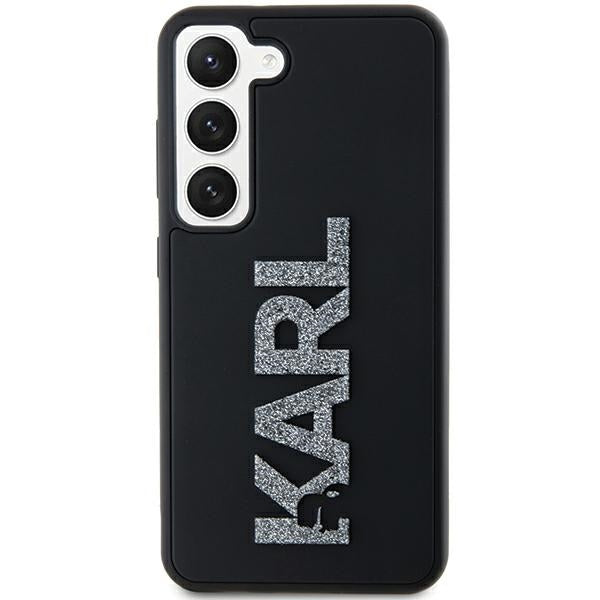 Ovitek za Samsung Galaxy S23+ S916, Karl Lagerfeld, 3D Rubber Glitter Logo, črn