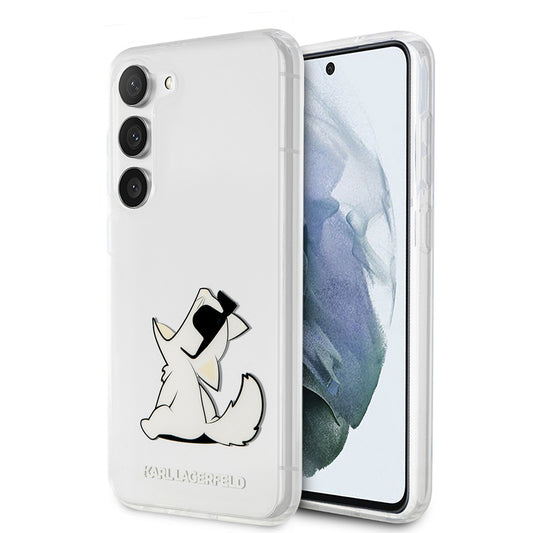 Ovitek za Samsung Galaxy S23+ S916, Karl Lagerfeld, Choupette Eat, Prozoren