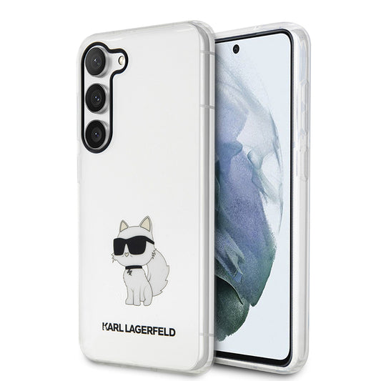 Ovitek za Samsung Galaxy S23+ S916, Karl Lagerfeld, Ikonik Choupette, Prozoren