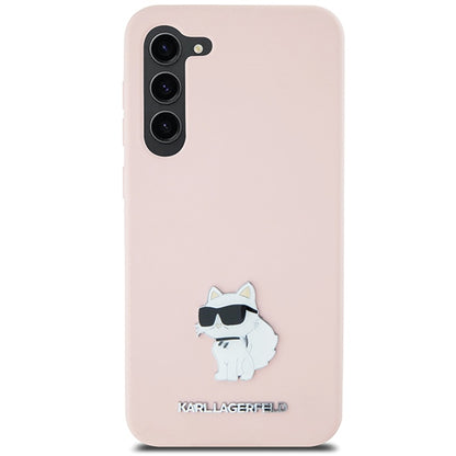 Ovitek za Samsung Galaxy S23+ S916, Karl Lagerfeld, Silicone Choupette Metal, Roza