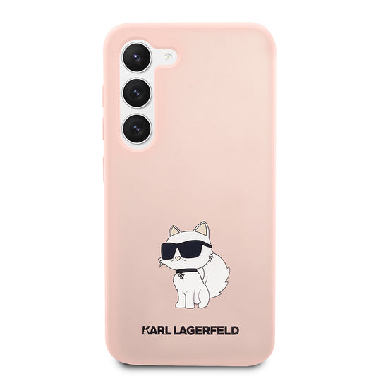 Ovitek za Samsung Galaxy S23+ S916, Karl Lagerfeld, Silicone Choupette, Roza