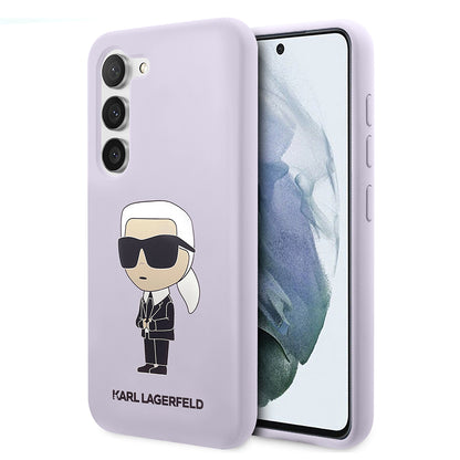 Ovitek za Samsung Galaxy S23+ S916, Karl Lagerfeld, Silicone Ikonik Karl, Vijolična