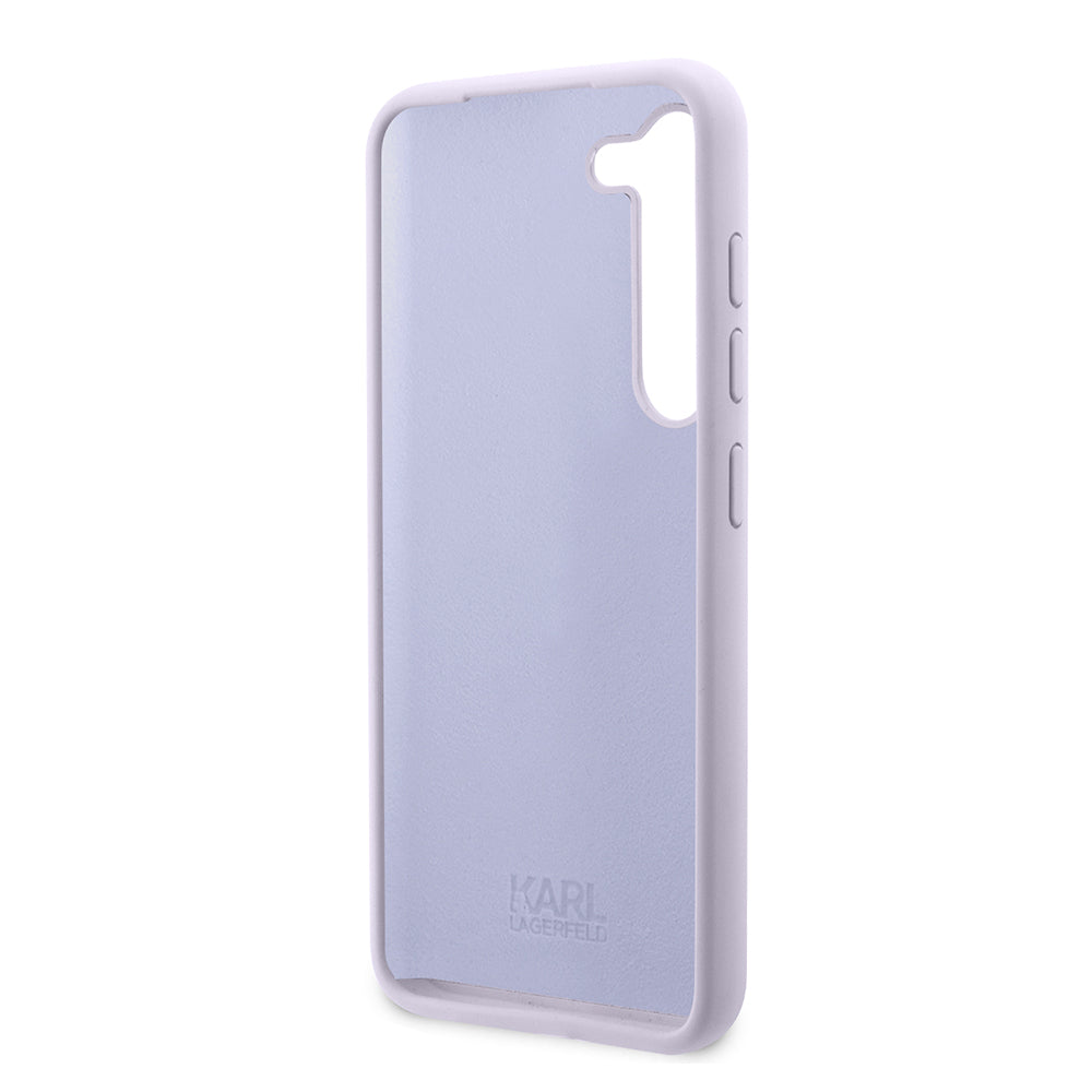 Ovitek za Samsung Galaxy S23+ S916, Karl Lagerfeld, Silicone Ikonik Karl, Vijolična