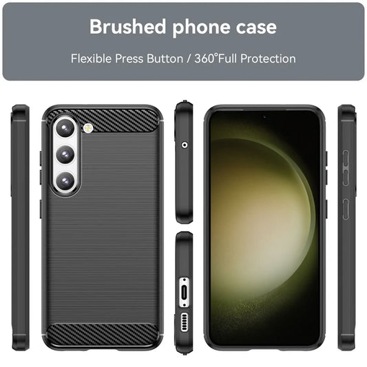 Ovitek za Samsung Galaxy S23+ S916, Techsuit, Karbon, Črn