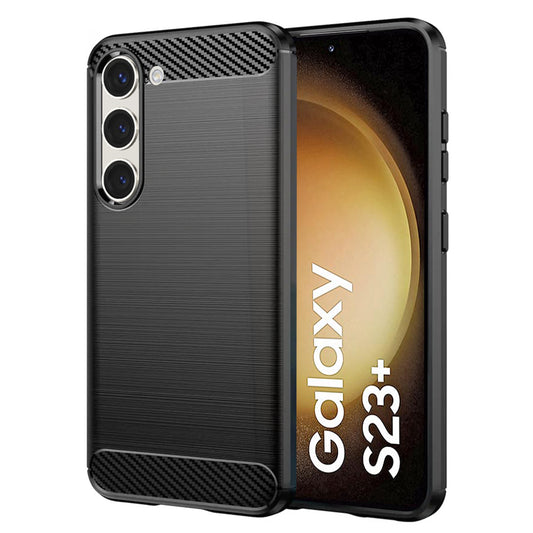 Ovitek za Samsung Galaxy S23+ S916, Techsuit, Karbon, Črn