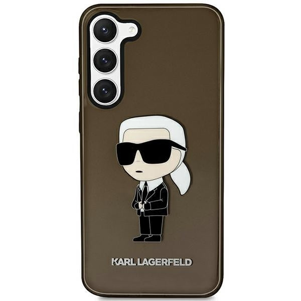 Ovitek za Samsung Galaxy S23 S911, Karl Lagerfeld, Ikonik Karl, Črn