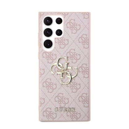 Ovitek za Samsung Galaxy S23 Ultra S918, Guess, 4G Big Logo, Roza