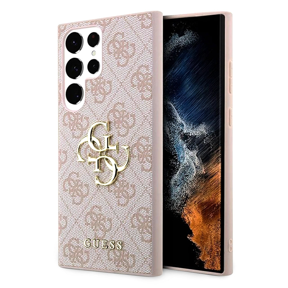 Ovitek za Samsung Galaxy S23 Ultra S918, Guess, 4G Big Logo, Roza